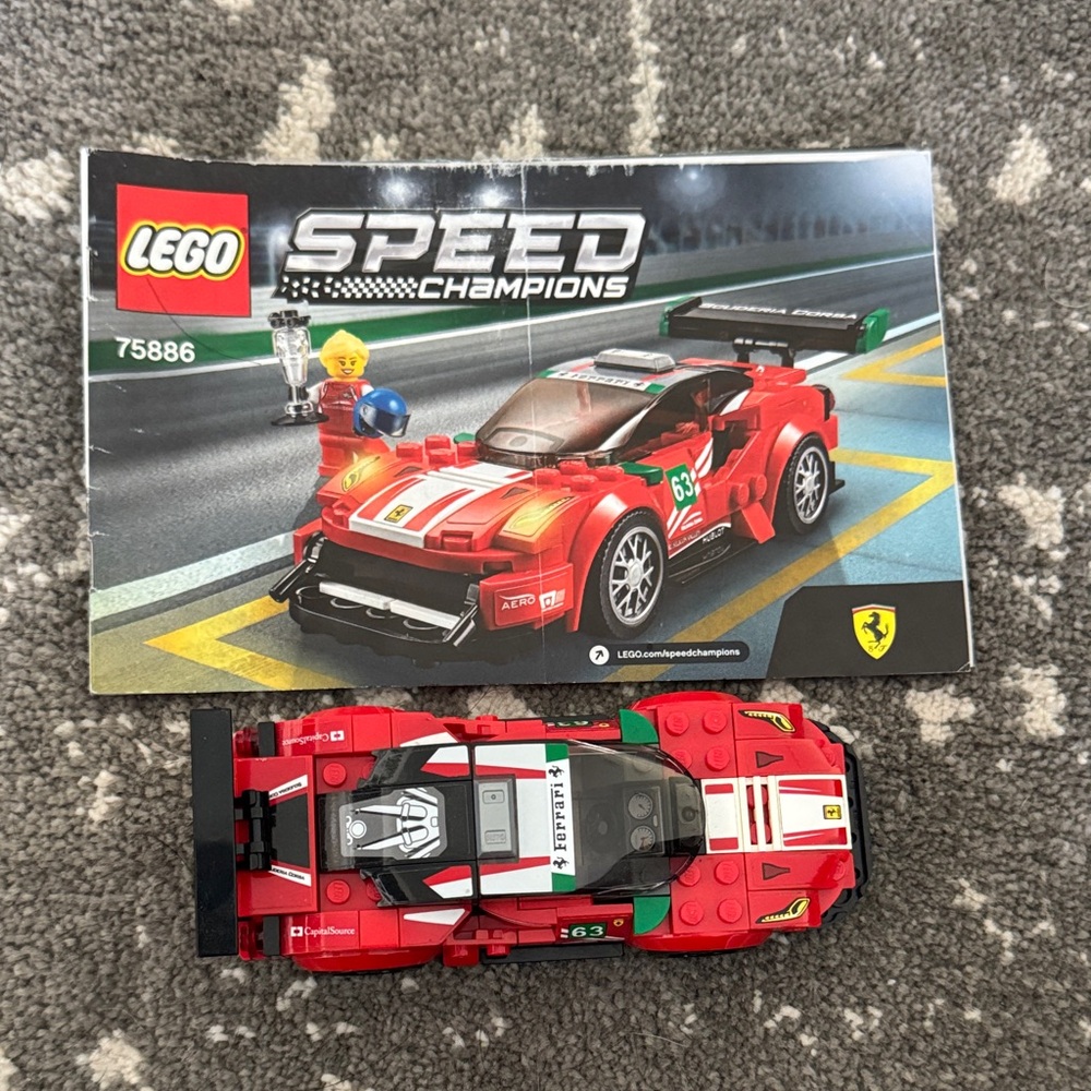 LEGO Speed Champions Red Ferrari Race Car 75886